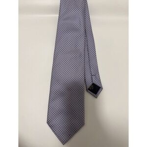 Henry Jacobson Tie‎ Lavender Purple Plaid Necktie 100% Silk